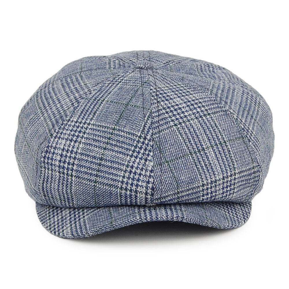 Gorra Newsboy Brood cuadros escoceses de Brixton - Azul Marino-Gris
