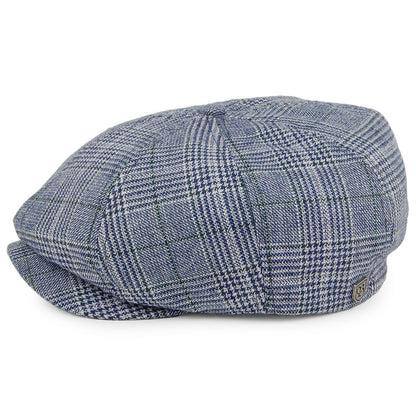 Gorra Newsboy Brood cuadros escoceses de Brixton - Azul Marino-Gris