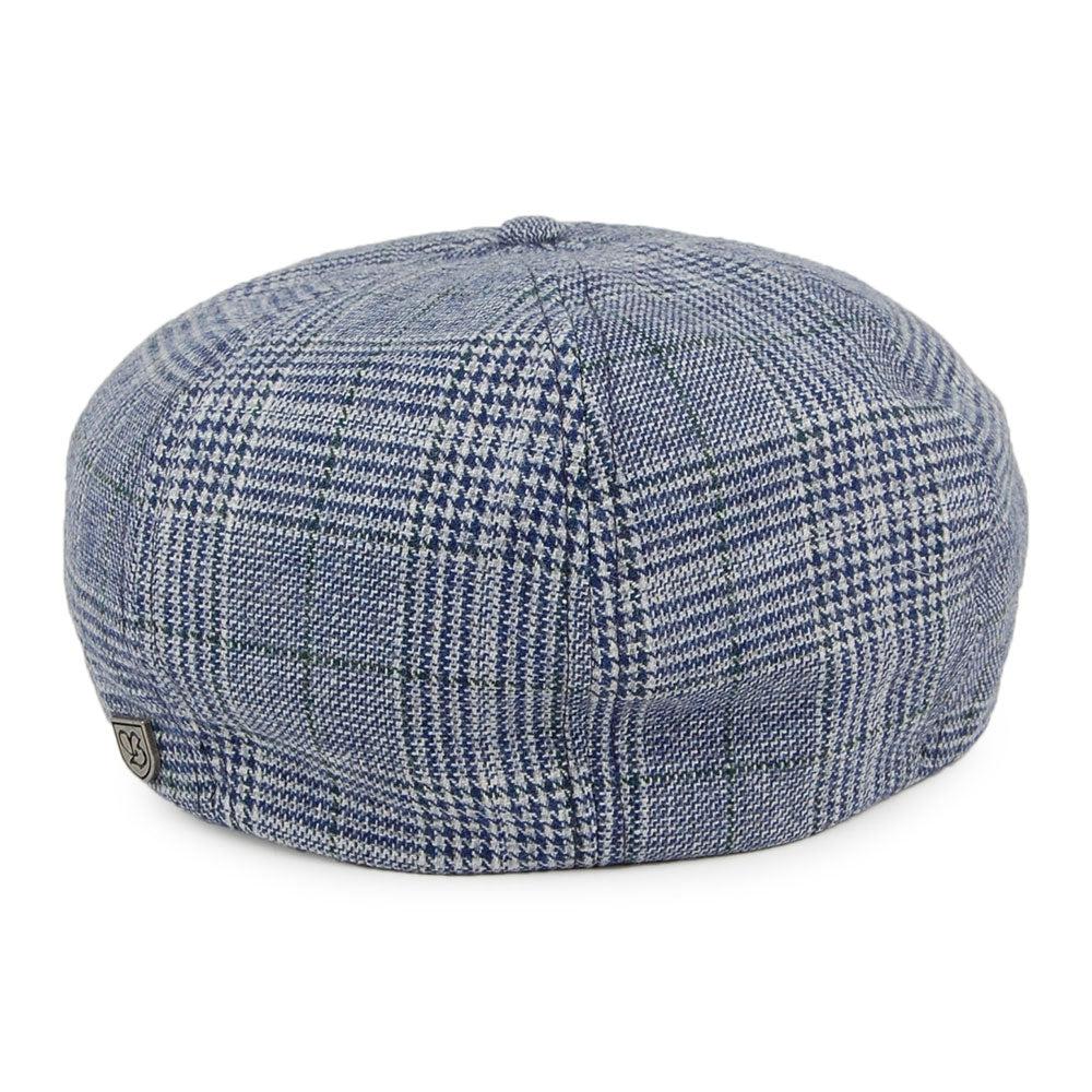 Gorra Newsboy Brood cuadros escoceses de Brixton - Azul Marino-Gris