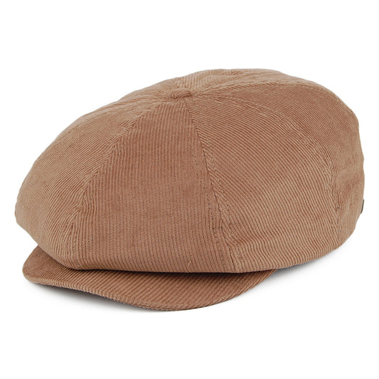 Gorra Newsboy Brood de pana de Brixton - Marrón