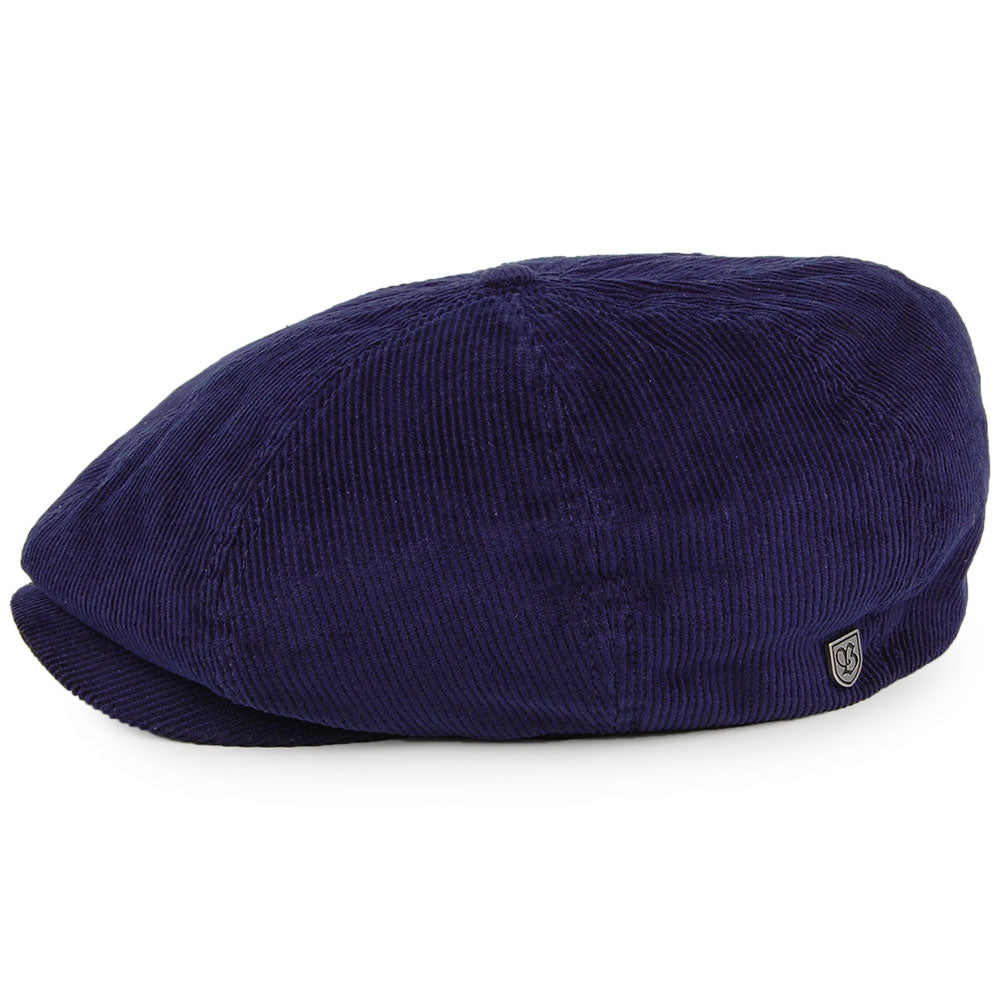 Gorra Newsboy Brood de pana de Brixton - Azul