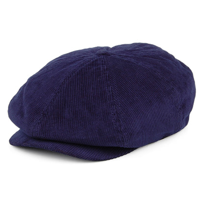 Gorra Newsboy Brood de pana de Brixton - Azul