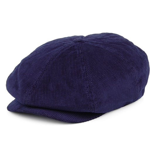 Gorra Newsboy Brood de pana de Brixton - Azul