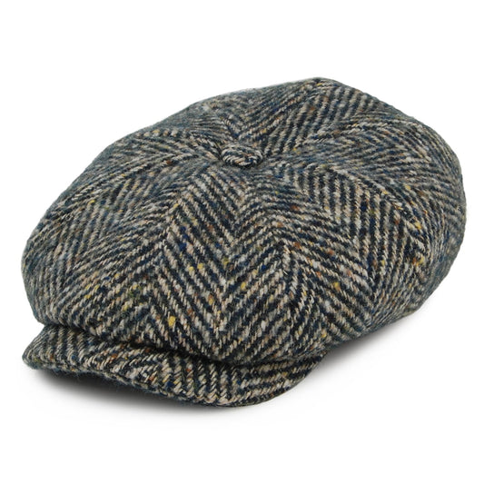 Gorra Newsboy Hatteras de lana diseño de espiga de Stetson - Verde Esmeralda