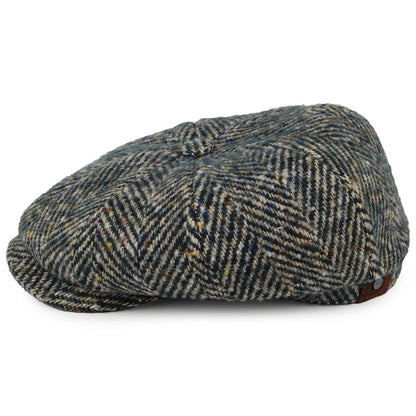 Gorra Newsboy Hatteras de lana diseño de espiga de Stetson - Verde Esmeralda