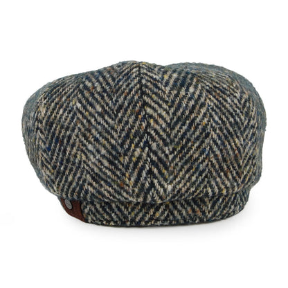 Gorra Newsboy Hatteras de lana diseño de espiga de Stetson - Verde Esmeralda