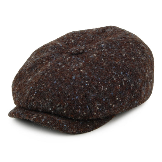 Gorra Newsboy Hatteras de Tweed Donegal de Stetson - Marrón