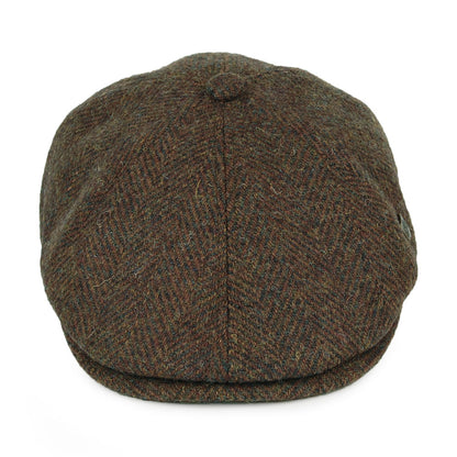 Gorra Newsboy Hudson tweed harris diseño espiga Failsworth - Marrón