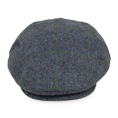 Gorra plana Impermeable a cuadros de Failsworth - Azul-Verde Musgo