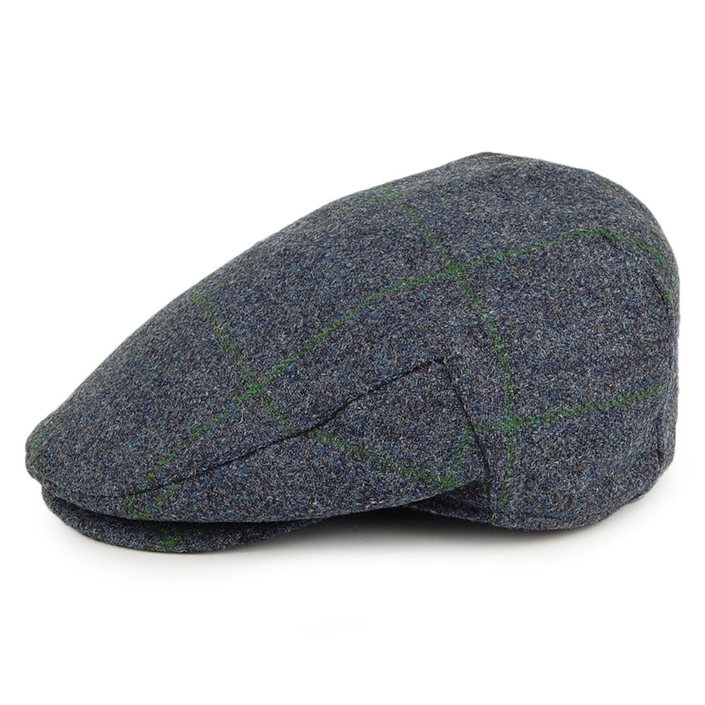 Gorra plana Impermeable a cuadros de Failsworth - Azul-Verde Musgo