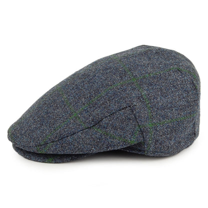 Gorra plana Impermeable a cuadros de Failsworth - Azul-Verde Musgo