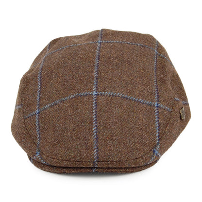 Gorra plana Gamekeeper repelente al agua a cuadros de Failsworth - Turba-Azul
