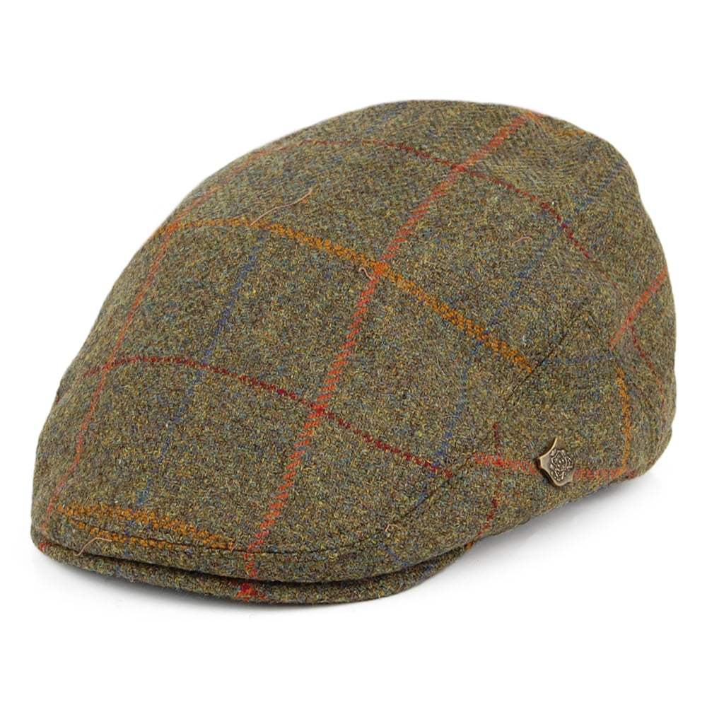 Gorra plana Gamekeeper repelente al agua a cuadros de Failsworth - Verde-Multi