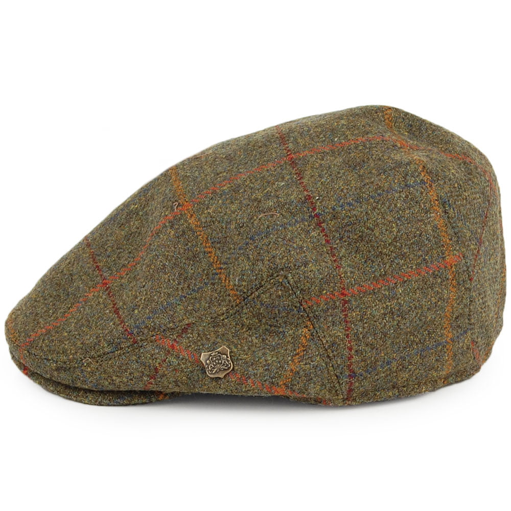 Gorra plana Gamekeeper repelente al agua a cuadros de Failsworth - Verde-Multi