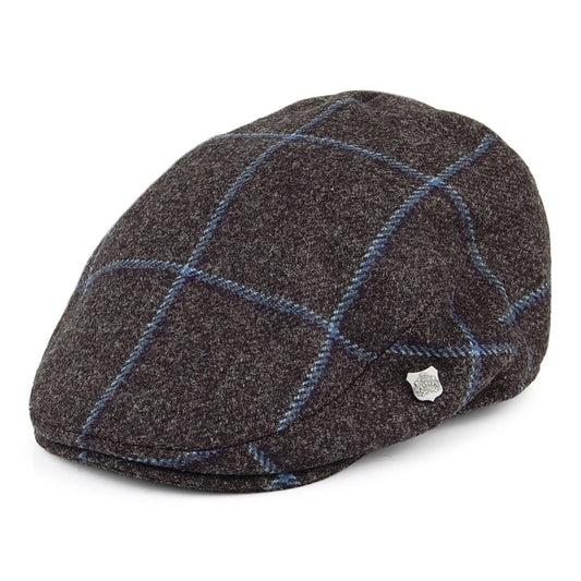 Gorra plana Gamekeeper repelente al agua a cuadros de Failsworth - Gris-Azul