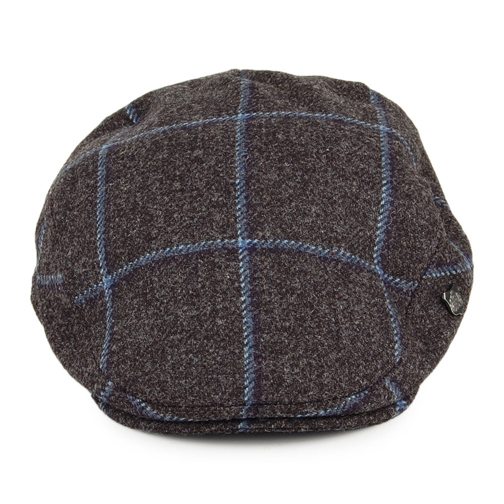 Gorra plana Gamekeeper repelente al agua a cuadros de Failsworth - Gris-Azul