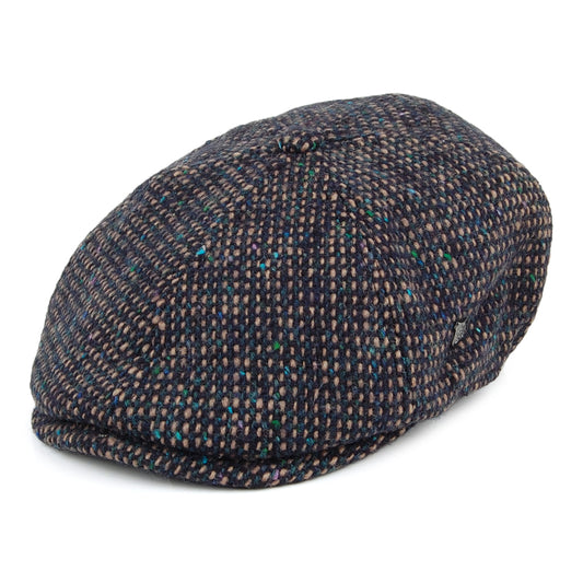 Gorra Newsboy Hudson de lana de Failsworth - Mezcla de Azules