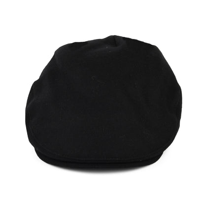 Gorra plana Balmoral de lana melton de Christys - Negro