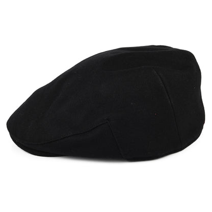 Gorra plana Balmoral de lana melton de Christys - Negro