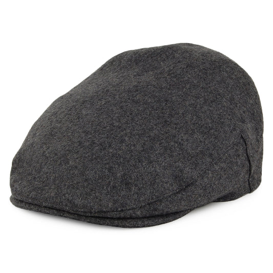 Gorra plana Balmoral de lana melton de Christys - Gris