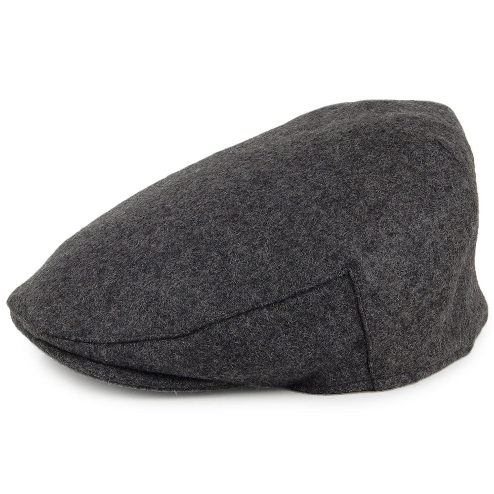 Gorra plana Balmoral de lana melton de Christys - Gris