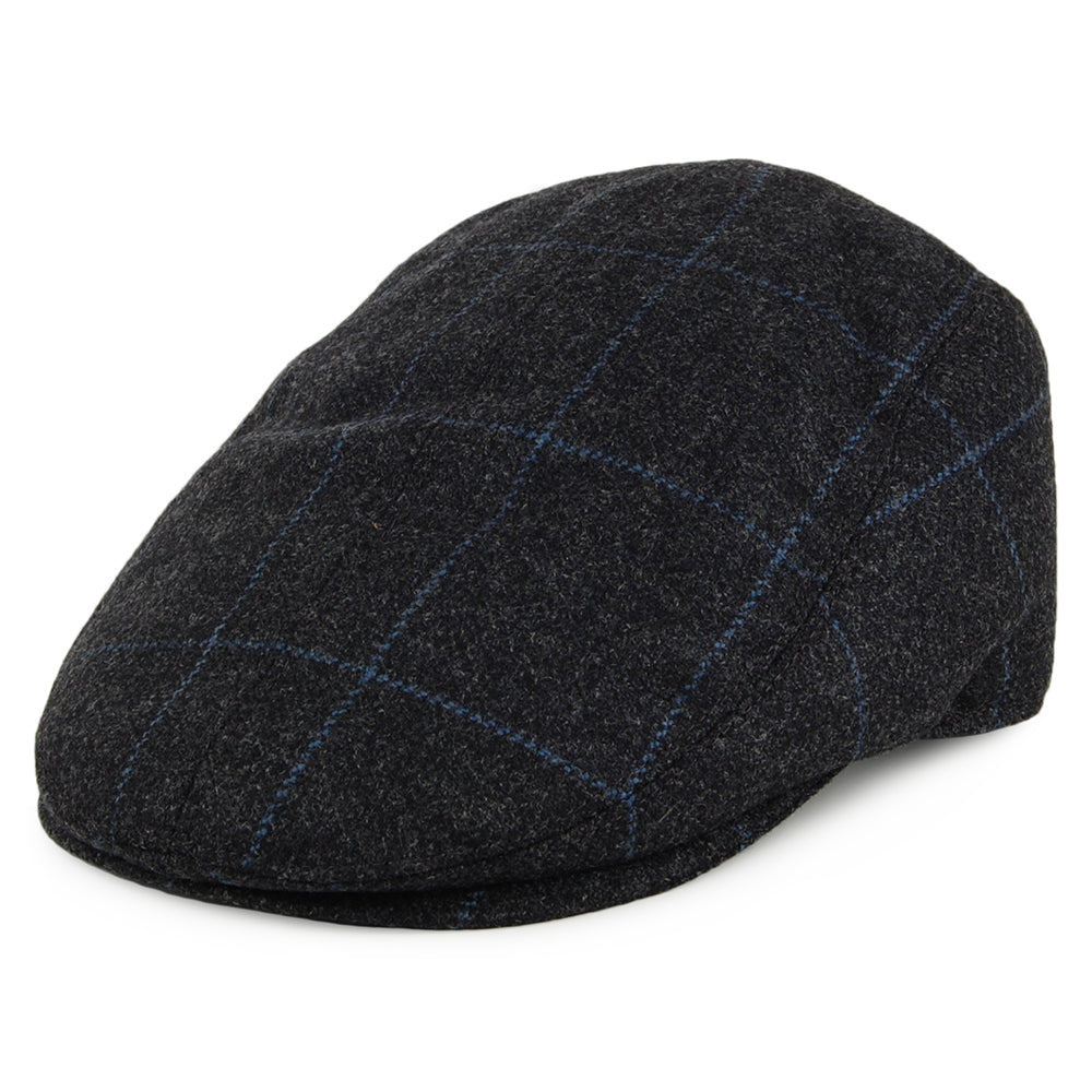 Gorra plana Ascot de Windowpane de Christys - Gris-Azul