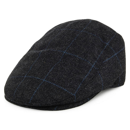 Gorra plana Ascot de Windowpane de Christys - Gris-Azul