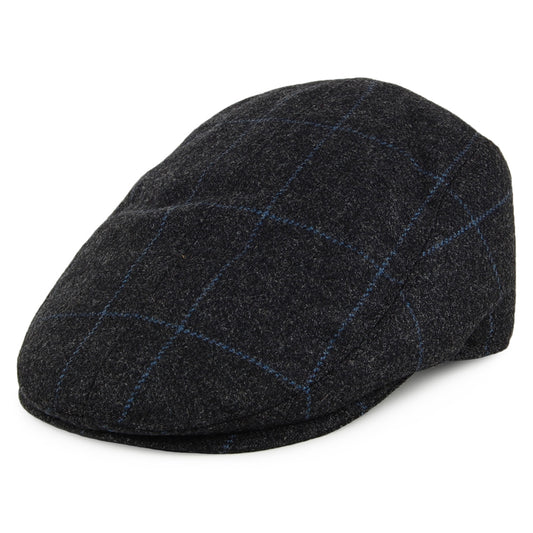 Gorra plana Ascot de Windowpane de Christys - Gris-Azul