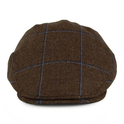 Gorra plana Ascot de Windowpane de Christys - Oliva-Azul