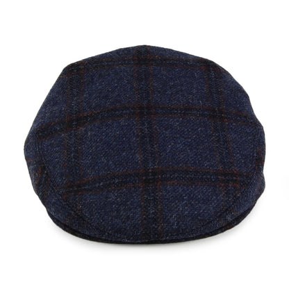 Gorra plana de lana virgen inglesa a cuadros de City Sport - Azul
