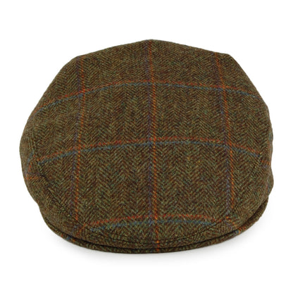 Gorra plana de lana virgen inglesa a cuadros de City Sport - Salvia
