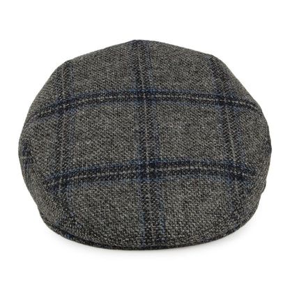 Gorra plana de lana virgen inglesa a cuadros de City Sport - Gris