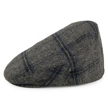 Gorra plana de lana virgen inglesa a cuadros de City Sport - Gris
