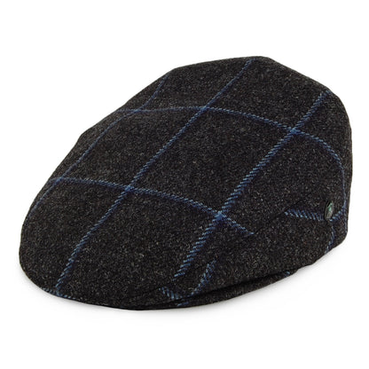 Gorra plana Saxony de lana británica a cuadros de City Sport - Antracita