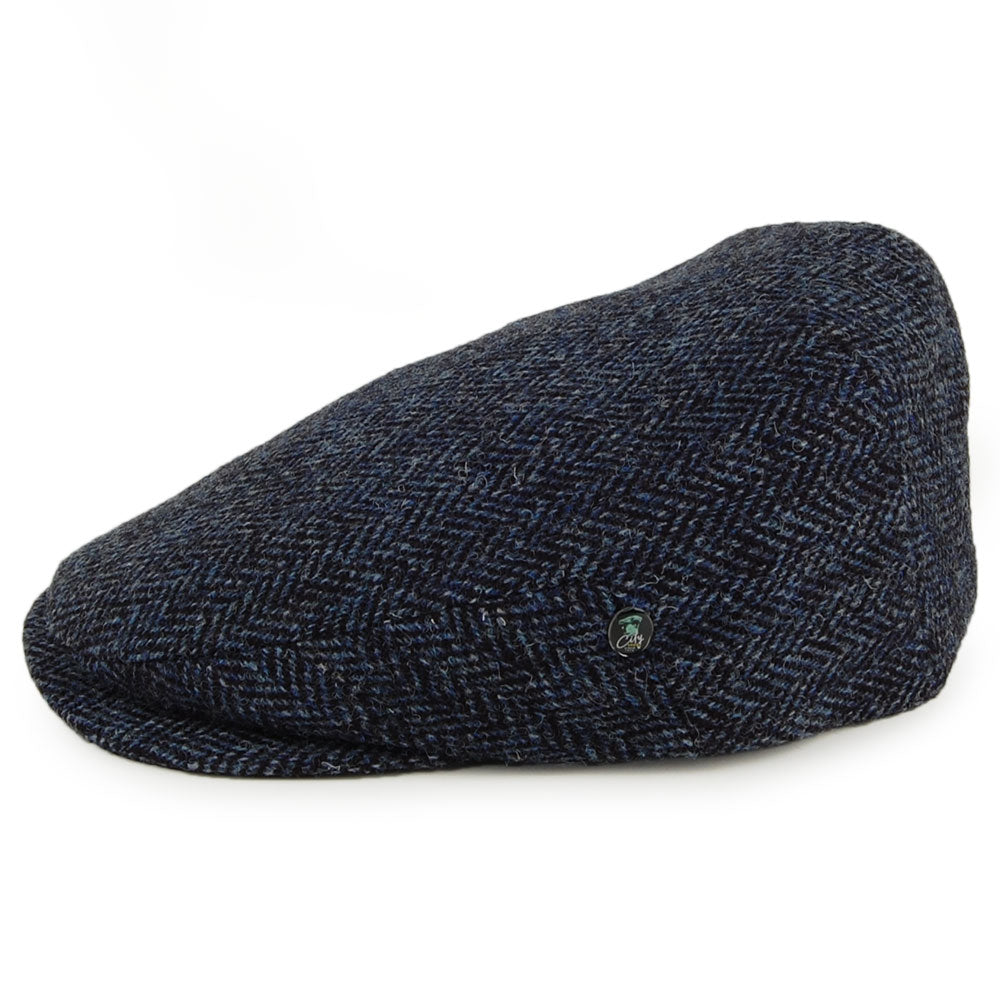 Gorra plana Visera extendida de HARRIS TWEED de City Sport - Azul-Negro
