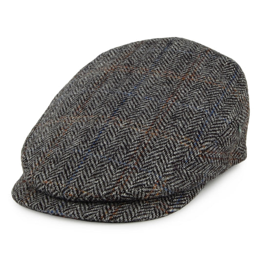 Gorra plana Visera extendida de HARRIS TWEED de City Sport - Gris-Negro