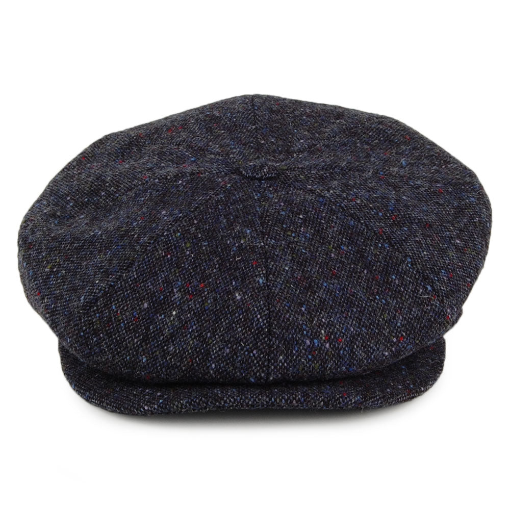 Gorra Newsboy de Tweed Donegal de City Sport - Azul Marino y Mezcla de tonalidades