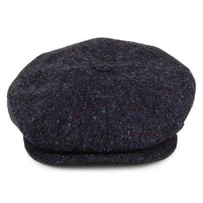 Gorra Newsboy de Tweed Donegal de City Sport - Azul Marino y Mezcla de tonalidades