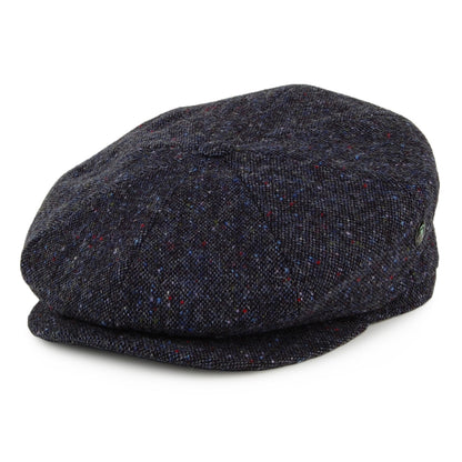 Gorra Newsboy de Tweed Donegal de City Sport - Azul Marino y Mezcla de tonalidades