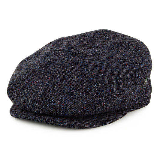 Gorra Newsboy de Tweed Donegal de City Sport - Azul Marino y Mezcla de tonalidades