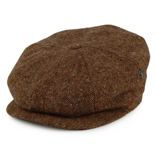 Gorra Newsboy de Tweed Donegal de City Sport - Marrón Jaspeado