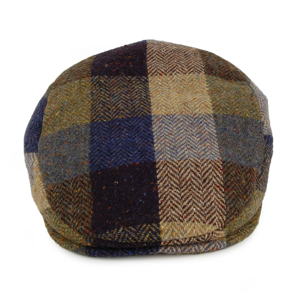 Gorra plana Patch de Tweed Donegal de City Sport - Azul-Salvia