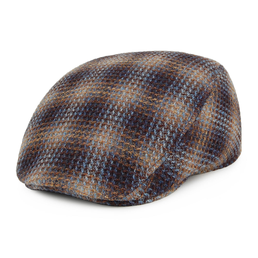 Gorra plana Detroit texturado de lana de borrego de Crambes - Múltiples tonalidades azules
