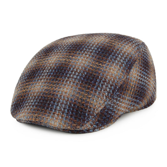 Gorra plana Detroit texturado de lana de borrego de Crambes - Múltiples tonalidades azules