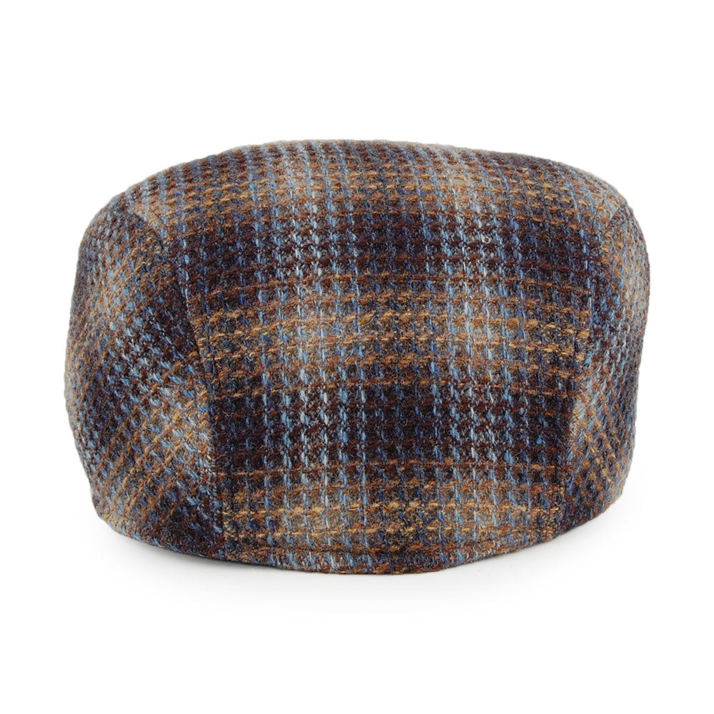 Gorra plana Detroit texturado de lana de borrego de Crambes - Múltiples tonalidades azules
