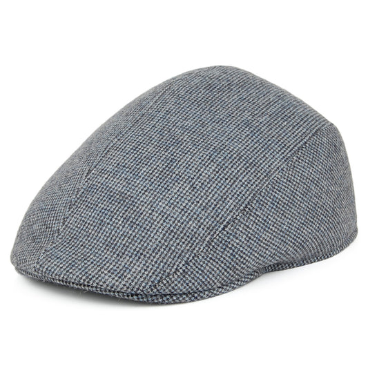 Gorra plana Ascot de cachemira de lana de Crambes - Múltiples tonalidades azules