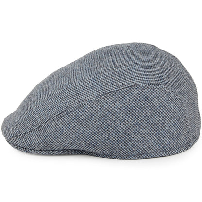Gorra plana Ascot de cachemira de lana de Crambes - Múltiples tonalidades azules