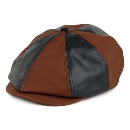 Gorra Newsboy Brood Multi-Paneles de Brixton - Marrón-Negro