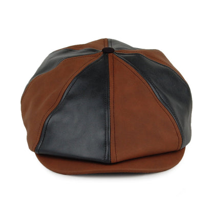 Gorra Newsboy Brood Multi-Paneles de Brixton - Marrón-Negro