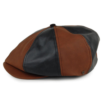 Gorra Newsboy Brood Multi-Paneles de Brixton - Marrón-Negro
